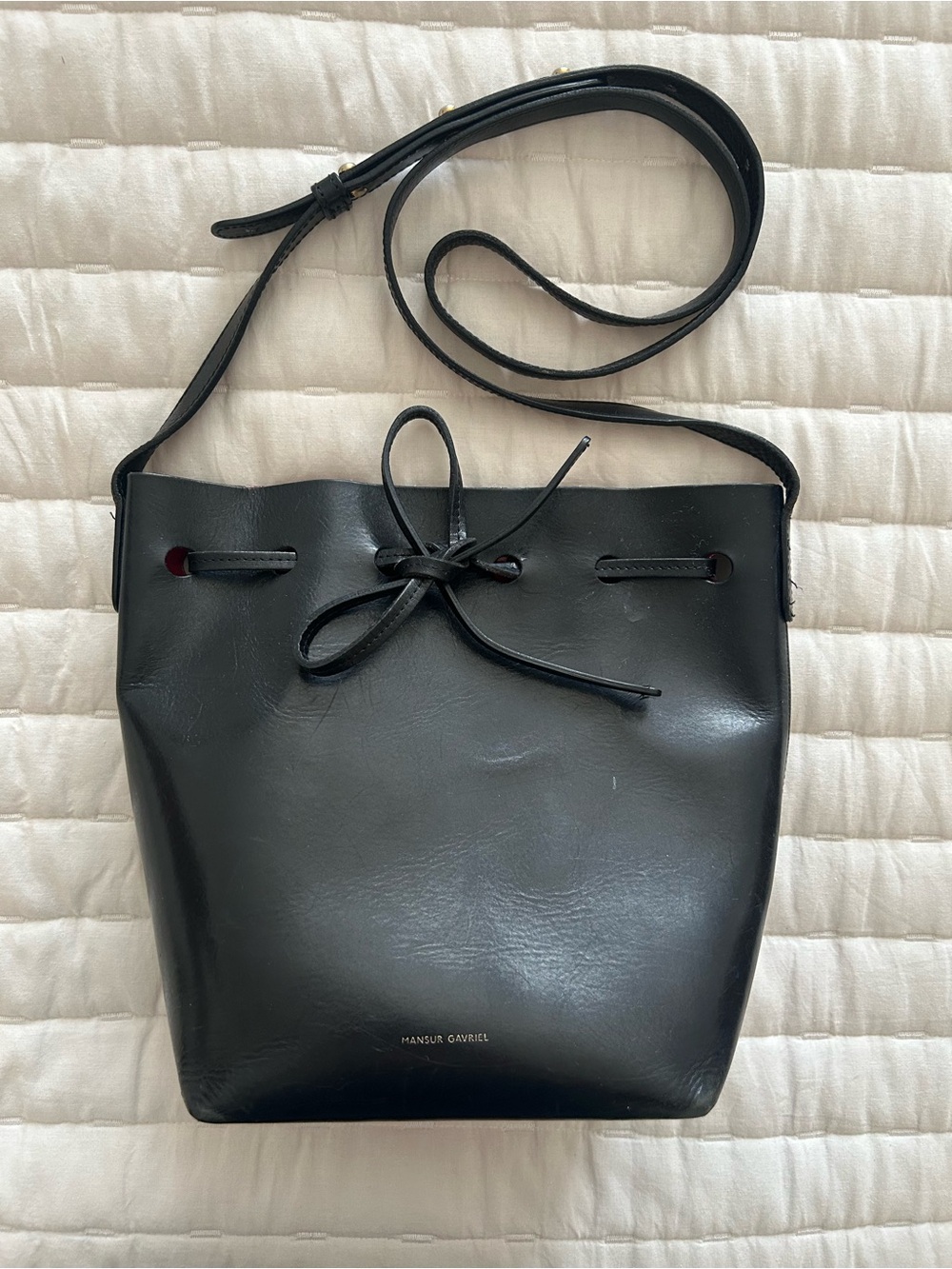 Mansur Gavriel Black Medium Bucket Bag